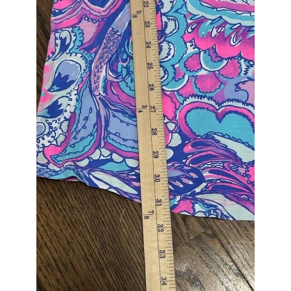 Lilly Pulitzer Preston Dress Tie Sleeves Knee Length Paisley Purple Size XS - Picture 5 of 10